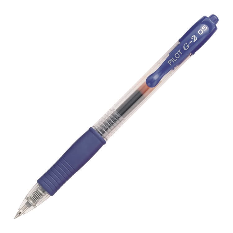 PILOT CORP. OF AMERICA G2 Premium Gel Pen, Retractable, Extra-Fine 0.5 mm, Blue Ink, Smoke/Blue Barrel, 5/Pack (PIL31298) thumbnail 2