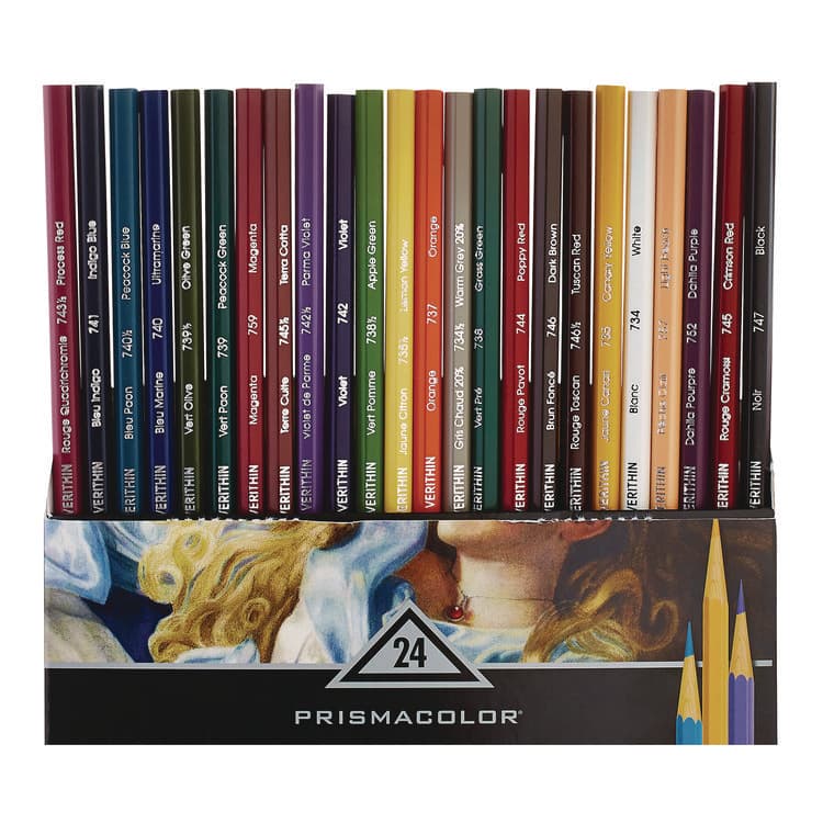SANFORD Verithin Colored Pencils, Assorted Lead and Barrel Colors, 24/Set (SAN2427) thumbnail 2
