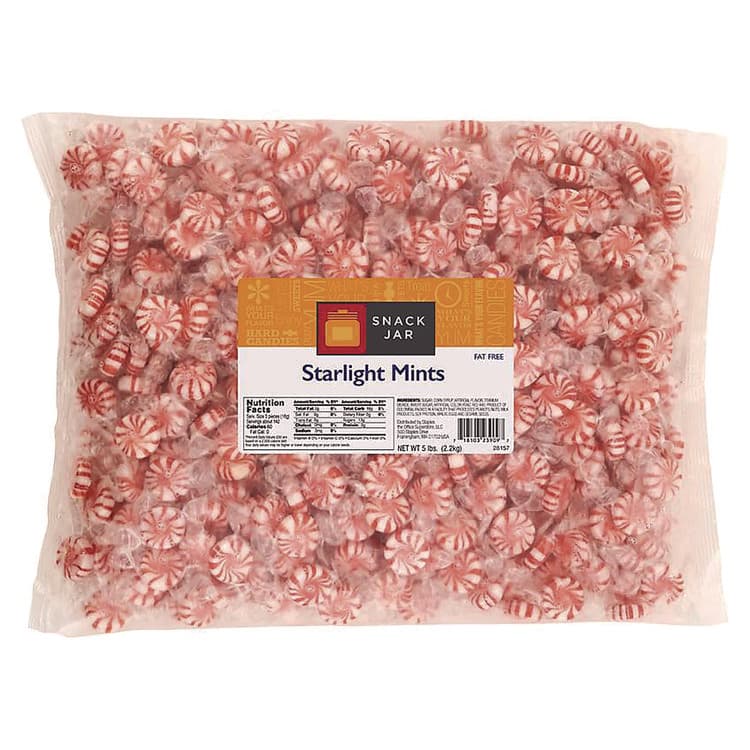 SNACK JAR Starlight Mints, Individually Wrapped, 5 lb Bag, Approximately 425 Pieces/Bag (SJRMYS23909)