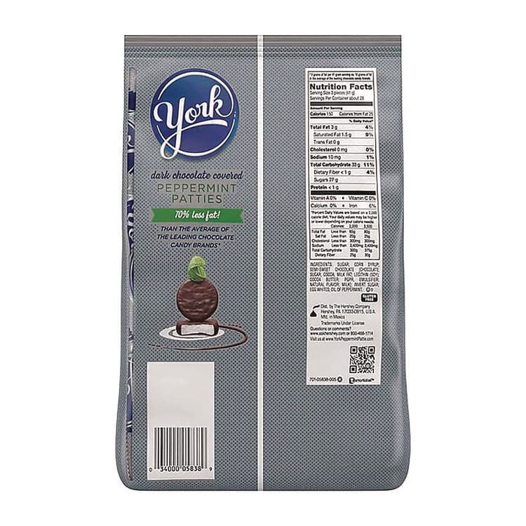 THE HERSHEY COMPANY Peppermint Patties, Peppermint/Dark Chocolate Minatures, 35.2 oz Bag (YOR05811) thumbnail 3