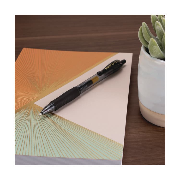 PILOT CORP. OF AMERICA G2 Premium Gel Pen, Retractable, Extra-Fine 0.5 mm, Black Ink, Smoke/Black Barrel, 4/Pack (PIL31055) thumbnail 3