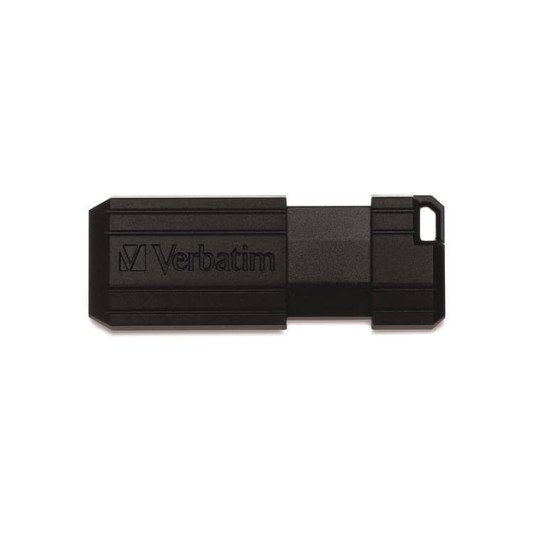 VERBATIM CORPORATION PinStripe USB 2.0 Flash Drive, 32 GB, Black, 10/Pack (VER70062) thumbnail 4