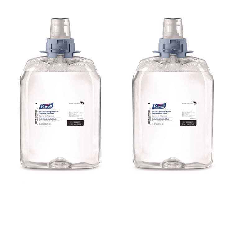 GO-JO INDUSTRIES Education HEALTHY SOAP Fragrance Free Foam Refill, Unscented, 2,000 mL, 2/Carton (GOJ521202)