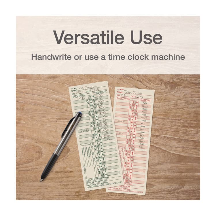 CARDINAL BRANDS . Time Cards for Acroprint, Amano and Lathem Time Clocks, Two Sides, Bi-Weekly, 3.38 x 9, 200/Pack (ABF9675200) thumbnail 4