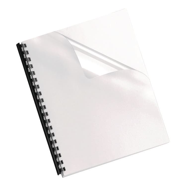 FELLOWES MFG. CO. Crystals Transparent Presentation Covers for Binding Systems, Plastic, Square Corners, 11 x 8.5, Gloss Clear, 25/Pack (FEL52043) thumbnail 2