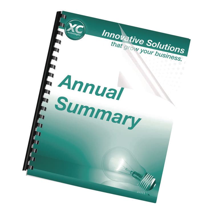 FELLOWES MFG. CO. Crystals Transparent Presentation Covers for Binding Systems, Plastic, Square Corners, 11 x 8.5, Gloss Clear, 25/Pack (FEL52043) thumbnail 3