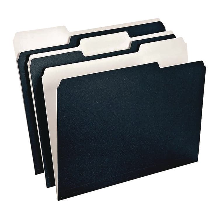 AMPAD/DIV. OF AMERCN PD&PPR Earthwise Pendaflex File Folders, 1/3-Cut Tabs: Assorted, Letter Size, Black/White, 50/Box (PFX16101) thumbnail 4