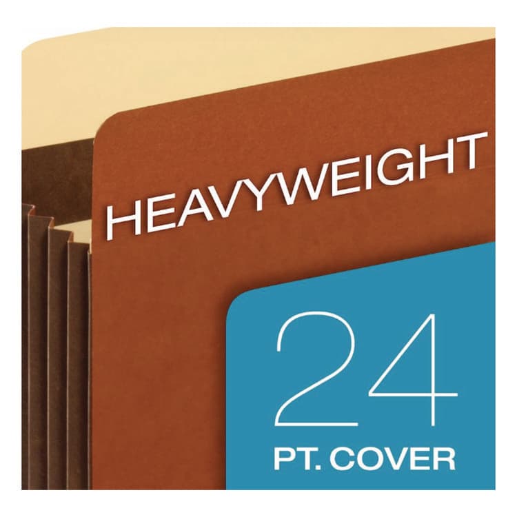 TOPS BUSINESS FORMS Tyvek Heavy-Duty Reinforced File Pockets, 3.5" Expansion, Letter Size, Redrope, 10/Box (PFXC1524EHD10) thumbnail 4