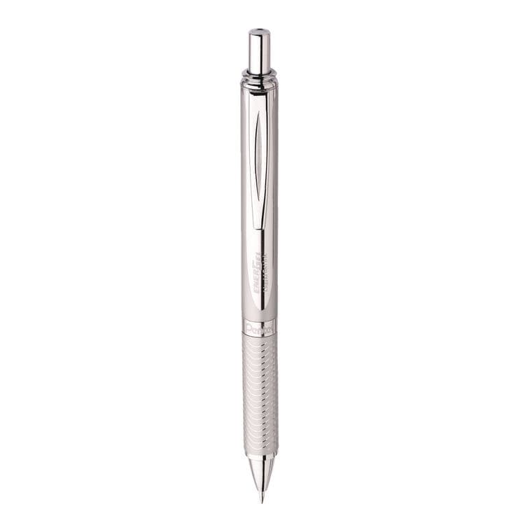 PENTEL OF AMERICA EnerGel Alloy RT Gel Pen, Retractable, Medium 0.7 mm, Black Ink, Polished Aluminum Barrel (PENBL407BP) thumbnail 3