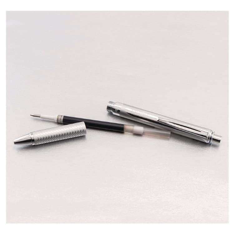 PENTEL OF AMERICA EnerGel Alloy RT Gel Pen, Retractable, Medium 0.7 mm, Black Ink, Polished Aluminum Barrel (PENBL407BP) thumbnail 4