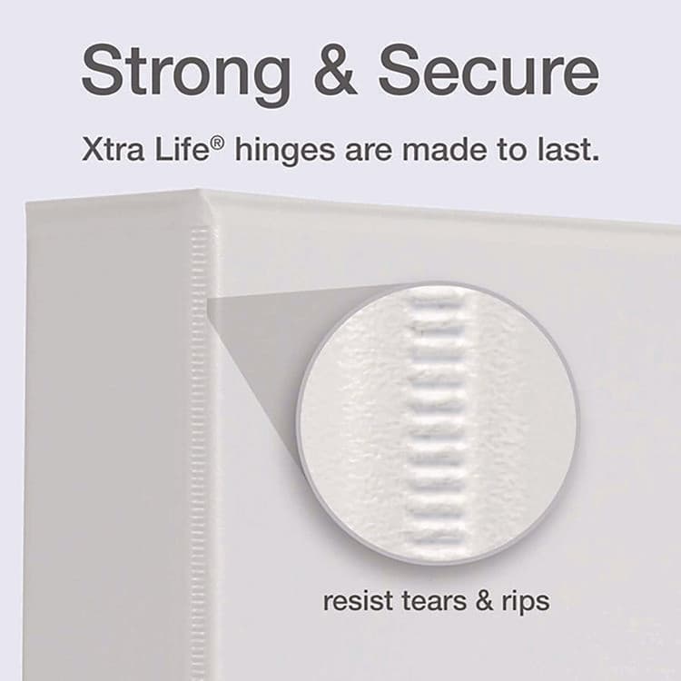 CARDINAL BRANDS . Premier Easy Open ClearVue Locking Slant-D Ring Binder, 3 Rings, 1" Capacity, 11 x 8.5, White (CRD10300) thumbnail 4