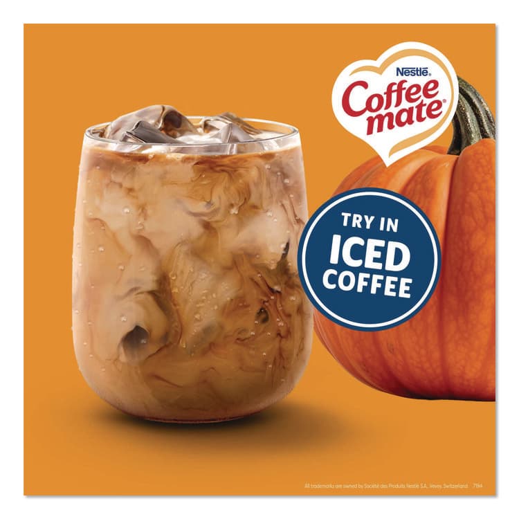 NESTLE Liquid Coffee Creamer, Pumpkin Spice, 0.38 oz. Mini Cups, 50/Box (NES75520) thumbnail 4