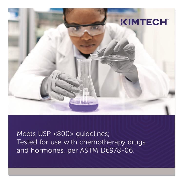 KIMBERLY-CLARK PROFESSIONAL STERLING Nitrile-Xtra Exam Gloves, Powder-Free, AQL 1.0, Large, 3.5 mil Thick, 12" Long, Gray, 100/Box, 10 Boxes/Carton (ANS53140) thumbnail 4