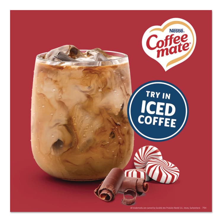 NESTLE Liquid Coffee Creamer, Peppermint Mocha, 0.38 oz Mini Cups, 50/Box (NES76060) thumbnail 4