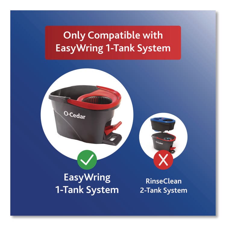 FREUDENBERG HOUSEHOLD PRODUCTS EZWring Deep Clean Refill, Patented Microfiber, Custom Size for EZ Wring Mop Systems, Red/White, 4/Carton (FHD170500CT) thumbnail 4