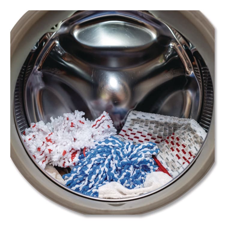 FREUDENBERG HOUSEHOLD PRODUCTS EZWring Deep Clean Refill, Patented Microfiber, Custom Size for EZ Wring Mop Systems, Red/White, 4/Carton (FHD170500CT) thumbnail 3