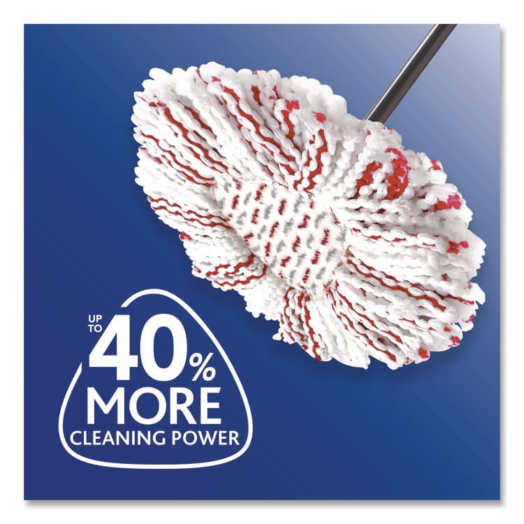 FREUDENBERG HOUSEHOLD PRODUCTS EZWring Deep Clean Refill, Microfiber, Custom size for EZ Wring Mop System, Red/White (FHD170500EA) thumbnail 2