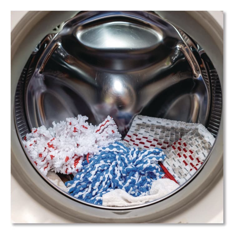 FREUDENBERG HOUSEHOLD PRODUCTS EZWring Deep Clean Refill, Microfiber, Custom size for EZ Wring Mop System, Red/White (FHD170500EA) thumbnail 3