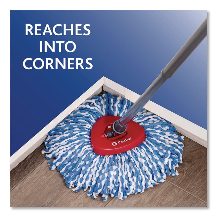 FREUDENBERG HOUSEHOLD PRODUCTS Rinse Clean Refill, Microfiber, Custom Size for Rinse Clean Mop System, Blue/White, 2/Pack, 6 Packs/Carton (FHD172092CT) thumbnail 4