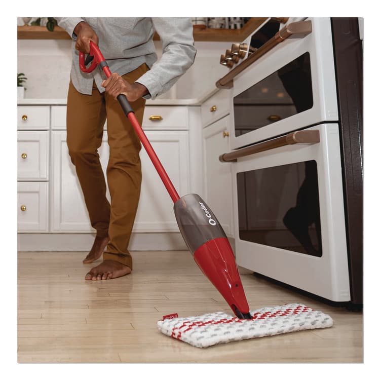 FREUDENBERG HOUSEHOLD PRODUCTS ProMist MAX Refill, Microfiber, Custom Size for ProMist Mop System, Red/White/Gray, 4/Carton (FHD173579CT) thumbnail 4