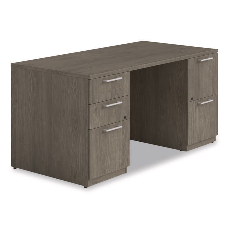 ALERA Alera Seville Series Double Pedestal Desk, 60" x 30" x 29", Walnut (ALESVDP6030WA)