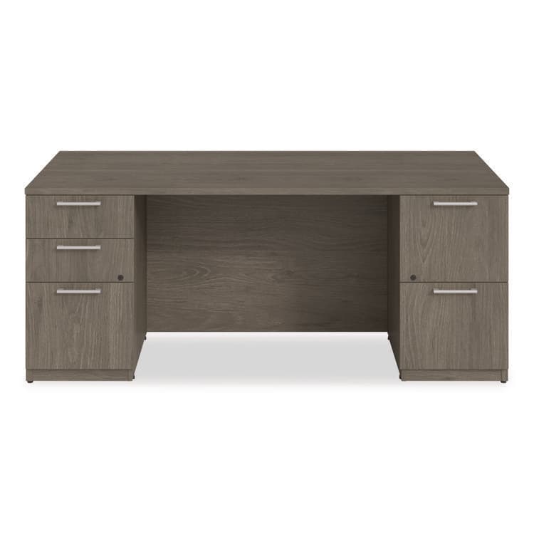 ALERA Alera Seville Series Double Pedestal Desk, 72" x 36" x 29", Walnut (ALESVDP7236WA) thumbnail 3