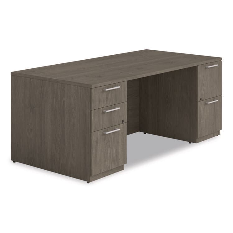 ALERA Alera Seville Series Double Pedestal Desk, 72" x 36" x 29", Walnut (ALESVDP7236WA)
