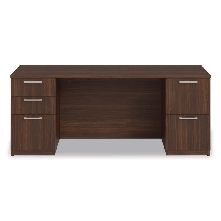 ALERA Alera Seville Series Double Pedestal Credenza, 72w x 24d x 29h, Mahogany (ALESVDPC7224MY) thumbnail 3