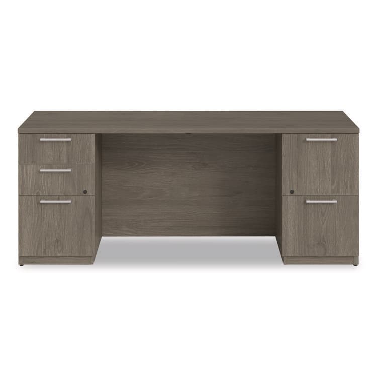 ALERA Alera Seville Series Double Pedestal Credenza, 72w x 24d x 29h, Walnut (ALESVDPC7224WA) thumbnail 3
