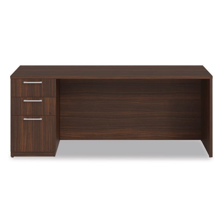 ALERA Alera Seville Series Credenza with Pedestal, Left Pedestal, 72w x 24d x 29h, Mahogany (ALESVLSPC7224MY) thumbnail 3