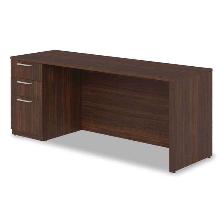 ALERA Alera Seville Series Credenza with Pedestal, Left Pedestal, 72w x 24d x 29h, Mahogany (ALESVLSPC7224MY) thumbnail 4