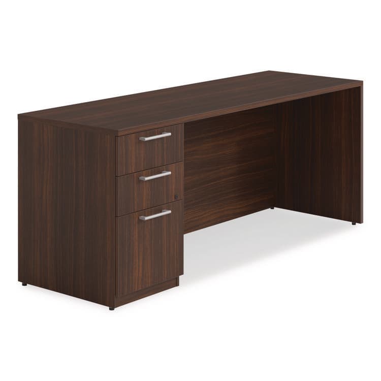 ALERA Alera Seville Series Credenza with Pedestal, Left Pedestal, 72w x 24d x 29h, Mahogany (ALESVLSPC7224MY)