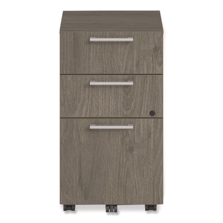 ALERA Alera Seville Series Mobile Pedestal, Left/Right, 3-Drawer: Box/Box/File, Legal, Walnut, 15" x 18" x 27" (ALESVMPBBFWA)