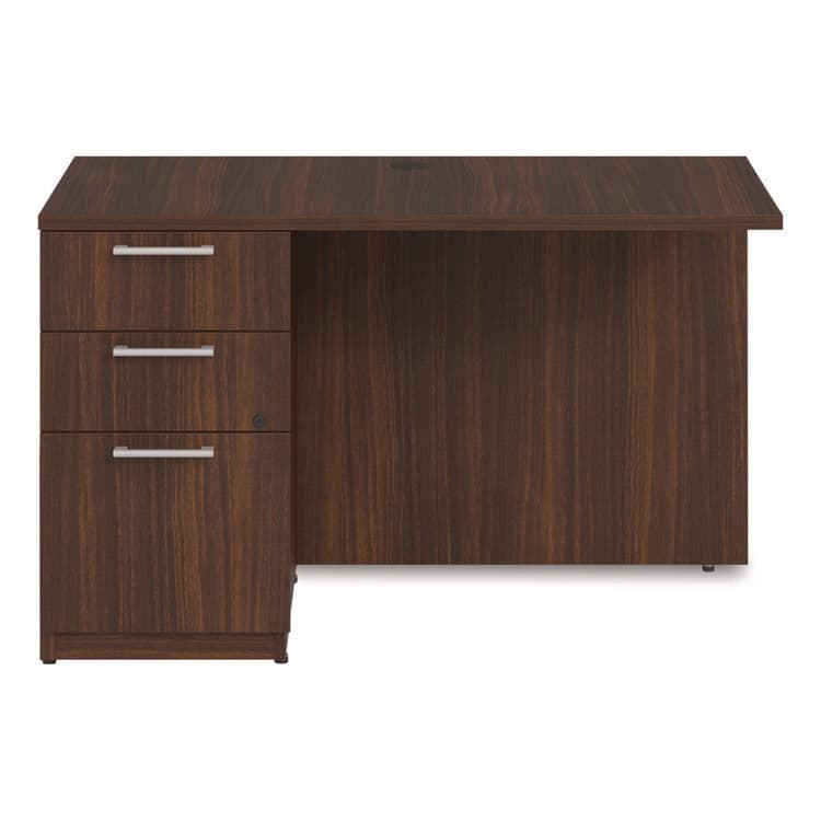ALERA Alera Seville Series Desk Return with Pedestal, Left, 48" x 24" x 29", Mahogany (ALESVRLP4824MY) thumbnail 3
