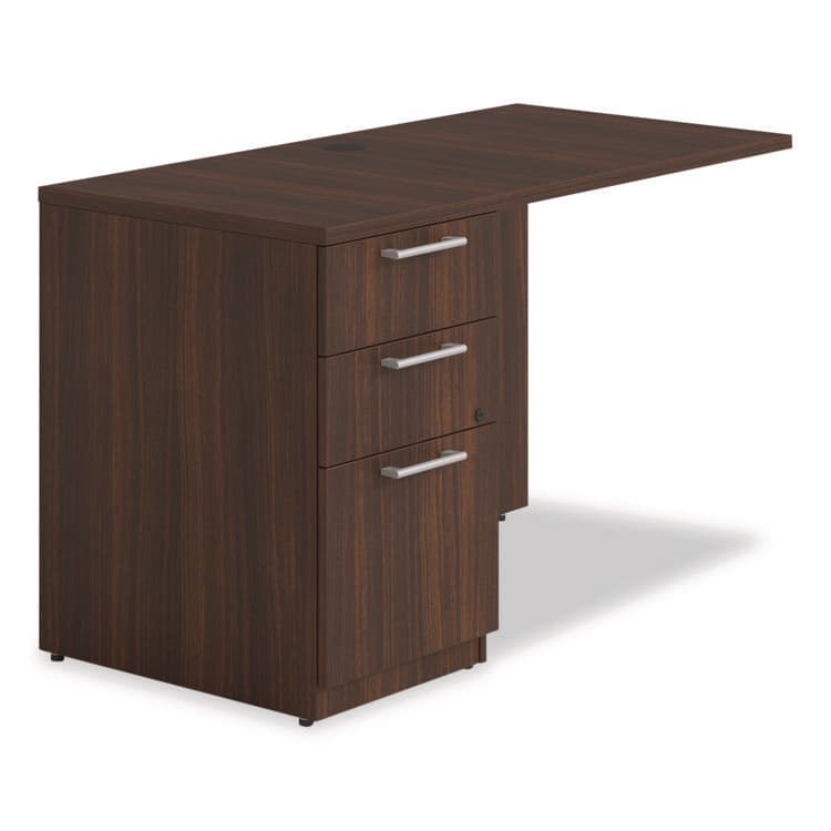 ALERA Alera Seville Series Desk Return with Pedestal, Left, 48" x 24" x 29", Mahogany (ALESVRLP4824MY)