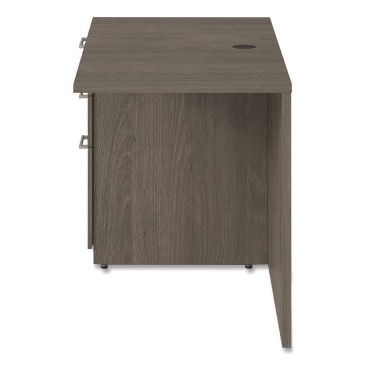 ALERA Alera Seville Series Desk Return with Pedestal, Left, 48" x 24" x 29", Walnut (ALESVRLP4824WA) thumbnail 4
