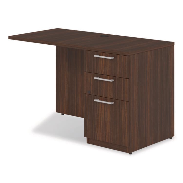 ALERA Alera Seville Series Desk Return with Pedestal, Right, 48" x 24" x 29", Mahogany (ALESVRRP4824MY) thumbnail 4