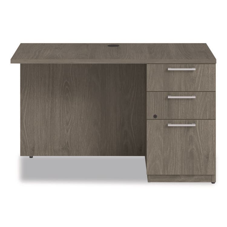 ALERA Alera Seville Series Desk Return with Pedestal, Right, 48" x 24" x 29", Walnut (ALESVRRP4824WA) thumbnail 3