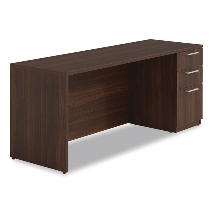 ALERA Alera Seville Series Credenza with Pedestal, Right Pedestal, 72w x 24d x 29h, Mahogany (ALESVRSPC7224MY)