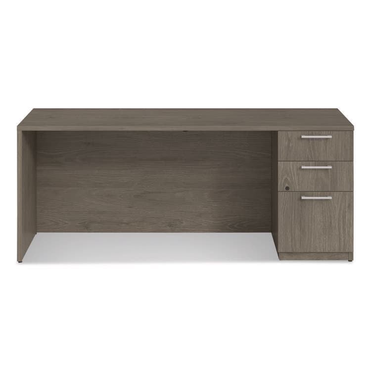 ALERA Alera Seville Series Credenza with Pedestal, Right Pedestal, 72w x 24d x 29h, Walnut (ALESVRSPC7224WA) thumbnail 3