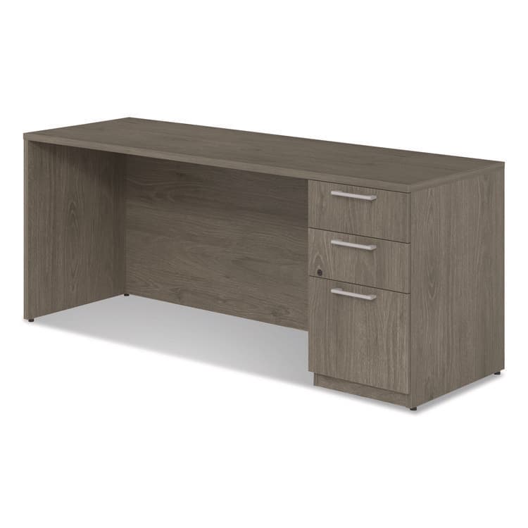 ALERA Alera Seville Series Credenza with Pedestal, Right Pedestal, 72w x 24d x 29h, Walnut (ALESVRSPC7224WA) thumbnail 4