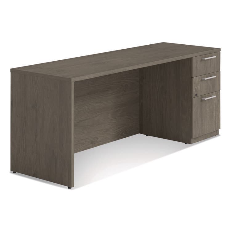 ALERA Alera Seville Series Credenza with Pedestal, Right Pedestal, 72w x 24d x 29h, Walnut (ALESVRSPC7224WA)