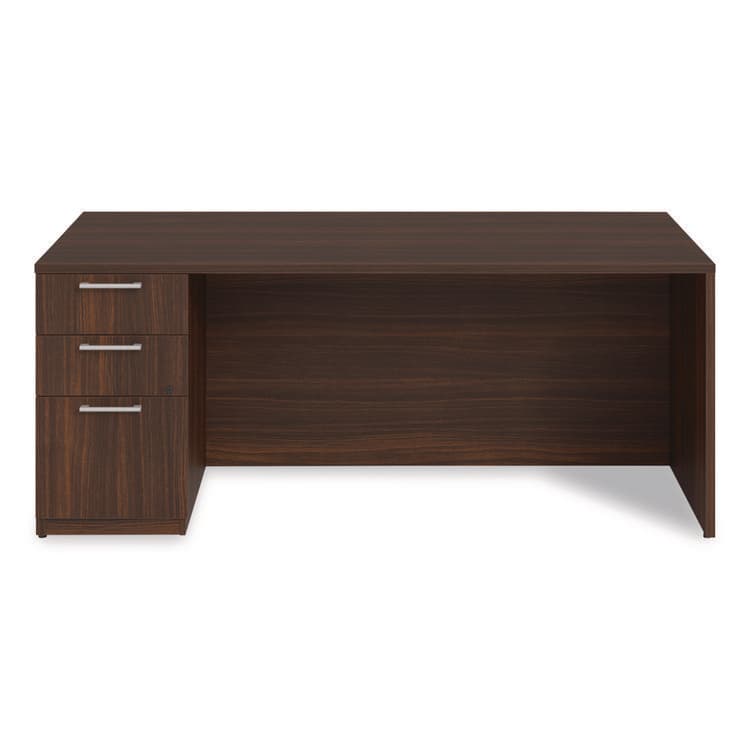 ALERA Alera Seville Series Single Pedestal Desk, Left Pedestal, 72" x 36" x 29", Mahogany (ALESVSPL7236MY) thumbnail 3