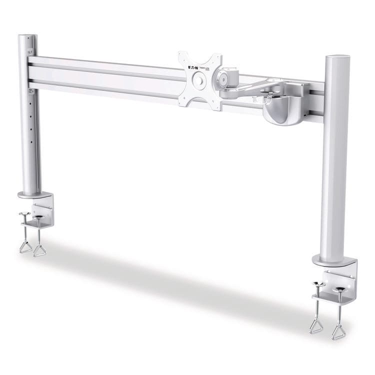 EATON CORPORATION Single-Extension Monitor Mount for Slat Wall System for 32" TVs, 4.9w x 4.7d x 14.2h, Silver, Supports 22 lb (TRPDMSW1332MTAA) thumbnail 3