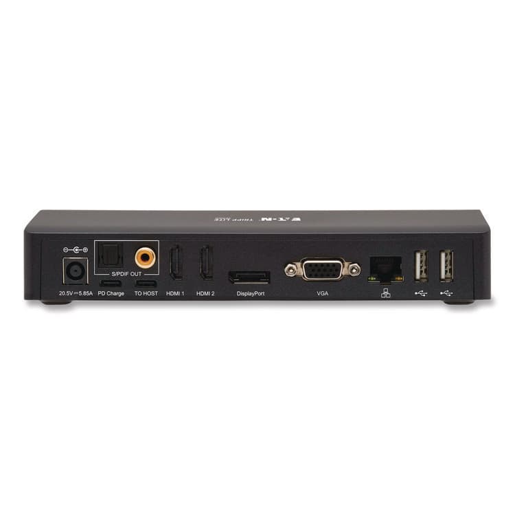 EATON CORPORATION Triple Display USB-C Dock, Displayport/HDMI/RJ45/USB/VGA, Black (TRPU442ABDOCK9) thumbnail 4