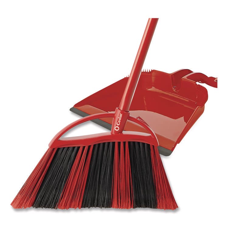 FREUDENBERG HOUSEHOLD PRODUCTS One Sweep LG Broom with Dustpan, 57" Handle, Red/Black/Gray (FHD172134EA)