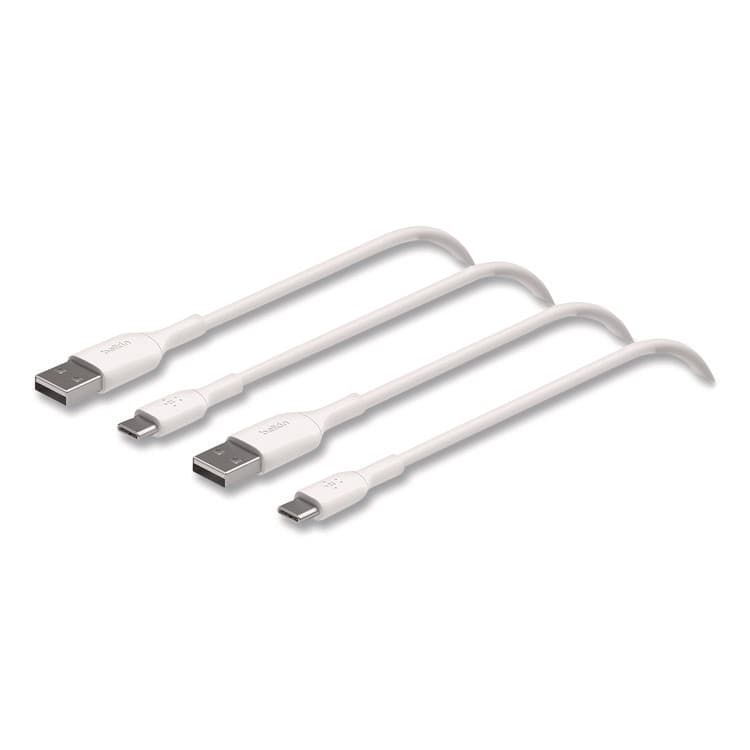BELKIN COMPONENTS BOOST CHARGE USB-C to USB-A Cable, 3.3 ft, White, 2/Pack (BLKCAB001BT1MWH) thumbnail 2