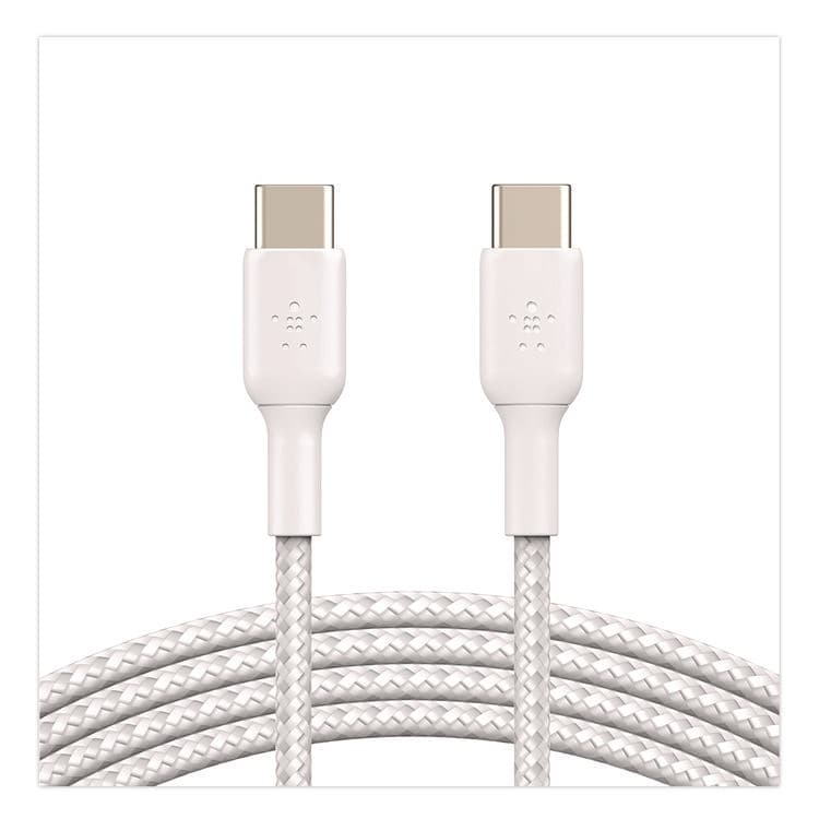 BELKIN COMPONENTS BOOST CHARGE Braided USB-C to USB-C Cable, 3.3 ft, White (BLKCAB004BT1MWH) thumbnail 2
