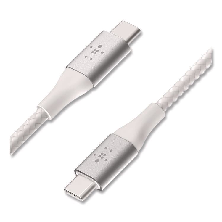 BELKIN COMPONENTS BOOST CHARGE Braided USB-C to USB-C Cable, 6.6 ft, White (BLKCAB004BT2MWH) thumbnail 3