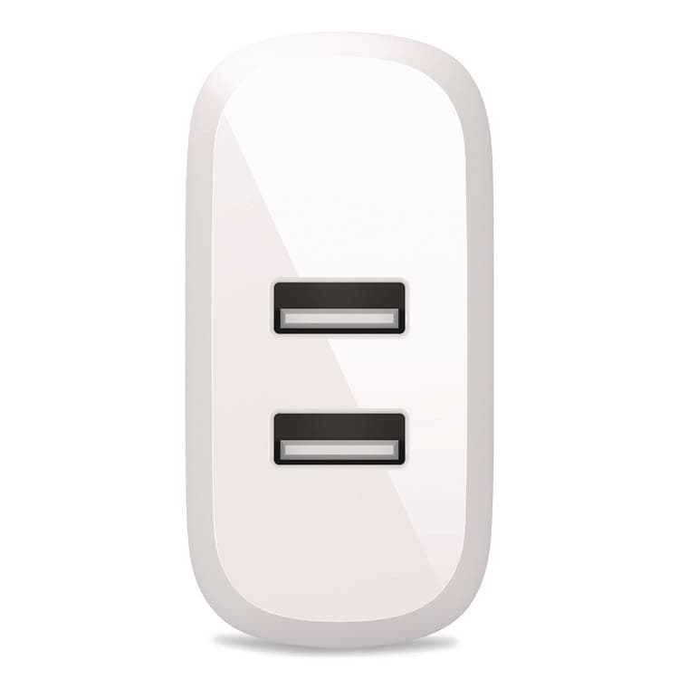 BELKIN COMPONENTS BOOST CHARGE Dual USB-A Wall Charger + Lightning to USB-A Cable, White (BLKWCD001DQ1MWH) thumbnail 4
